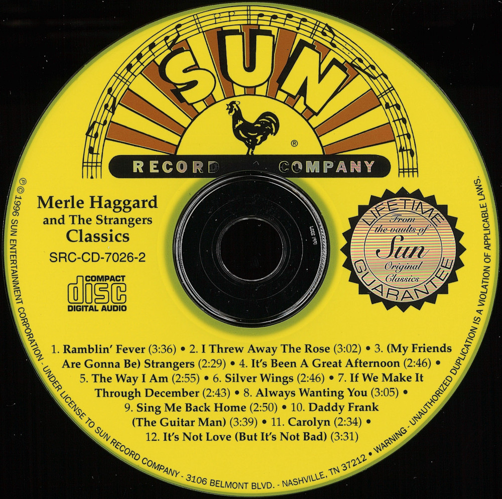 Merle Haggard - Classics compact disc